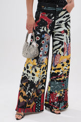 SOMETHING DIFFERENT PRINTED BLACK WASH JEANS