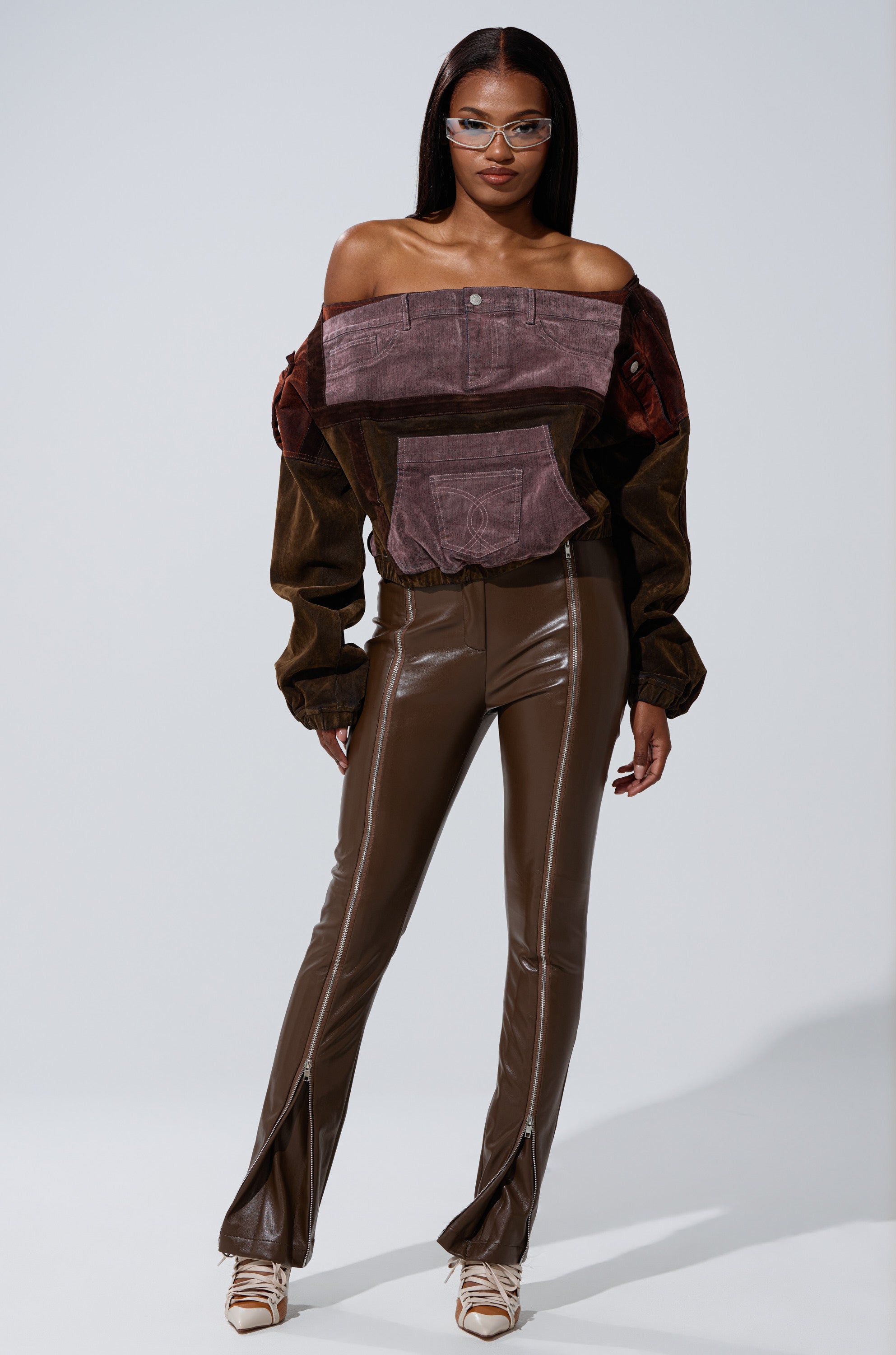 FEELING THE VIBES FAUX LEATHER LEGGING