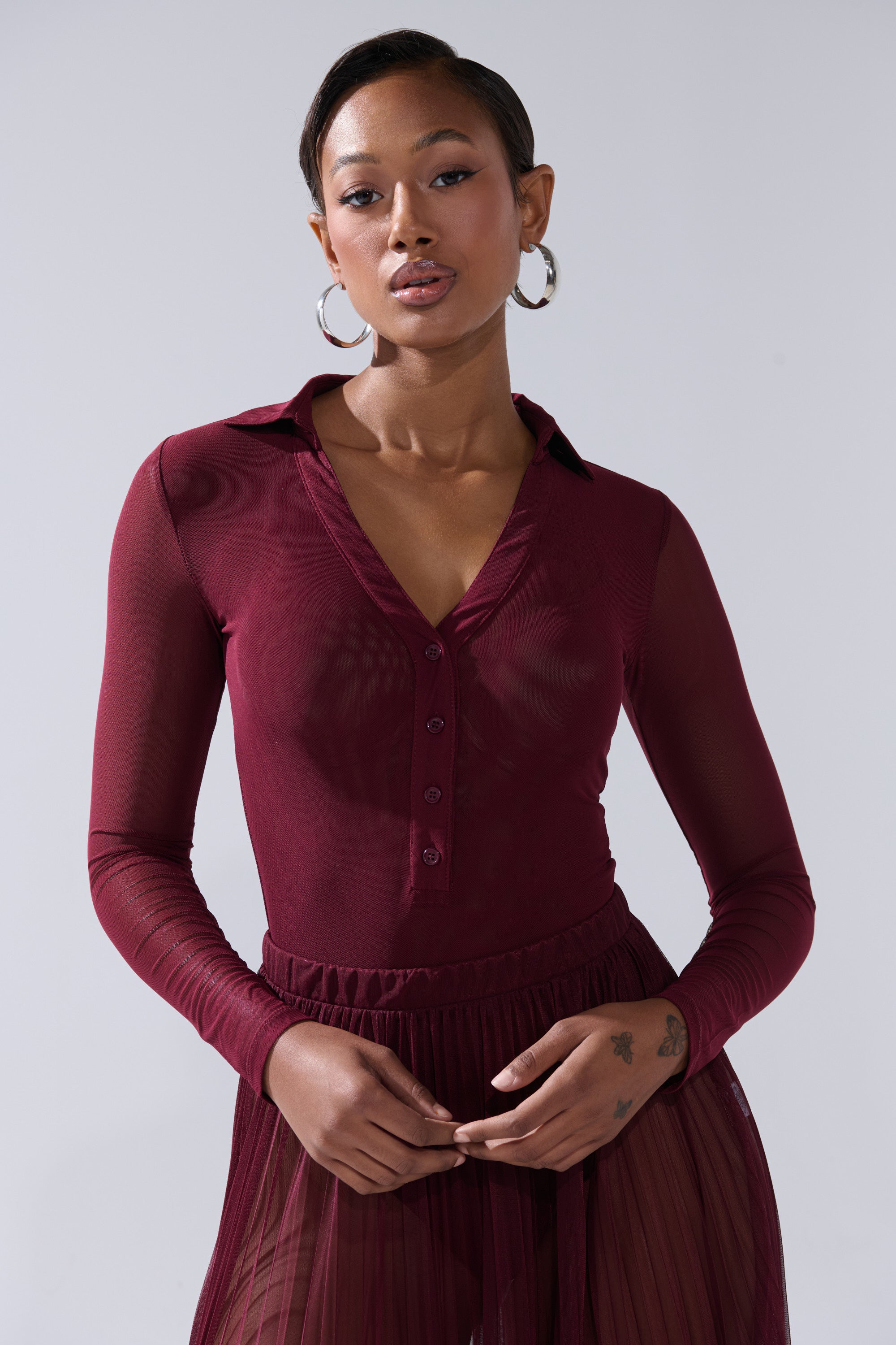 ON FIRE MESH BODYSUIT