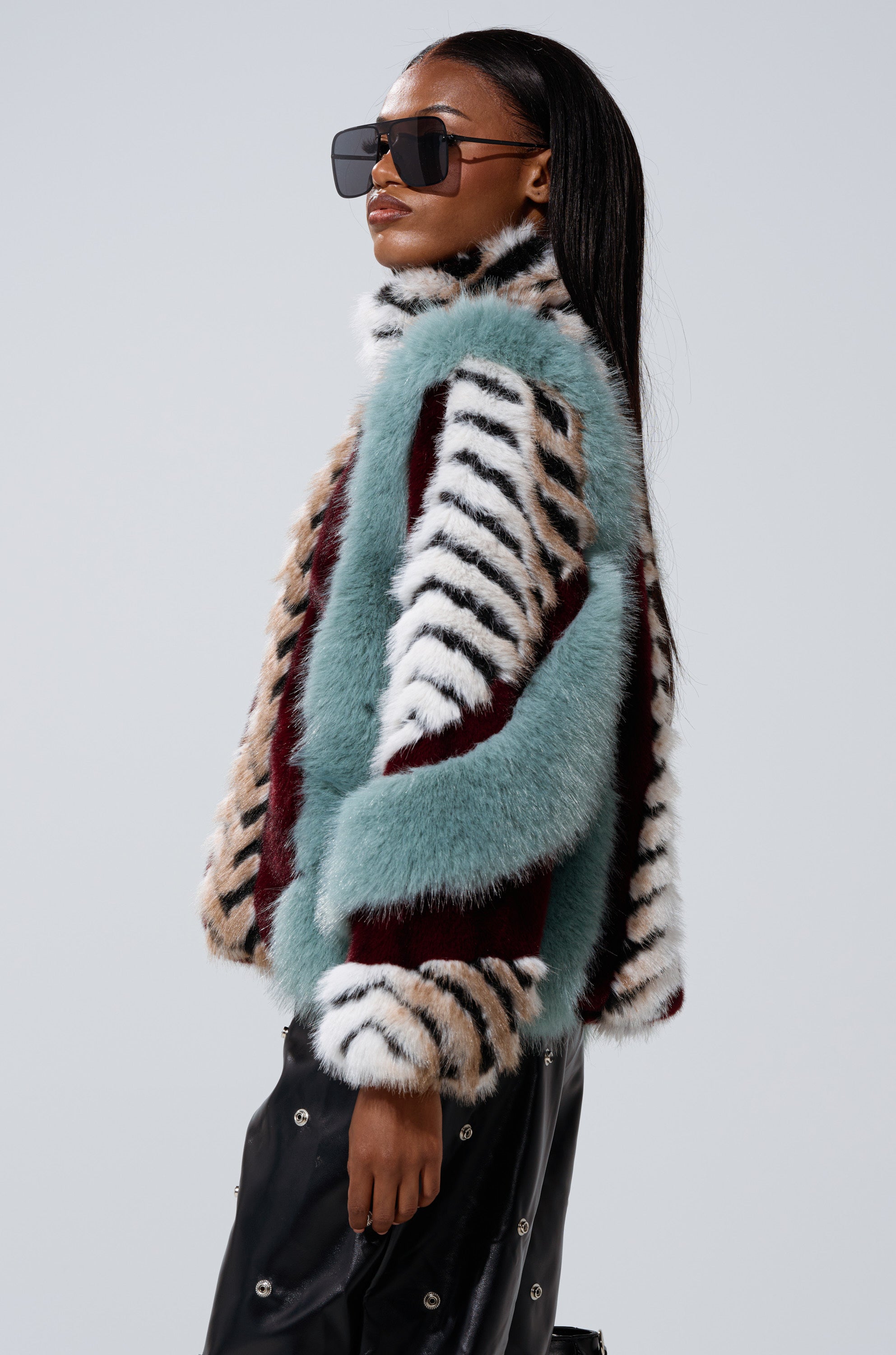 HAVE IT ALL PANELED FUR COAT