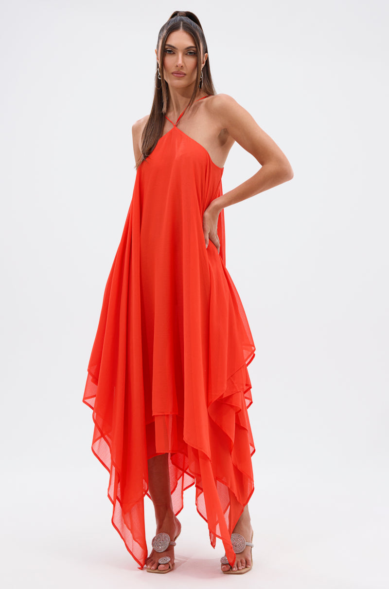 RUNAWAY CHIFFON MAXI DRESS