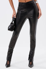STRAIGHT TO THE POINT FAUX LEATHER LEGGING