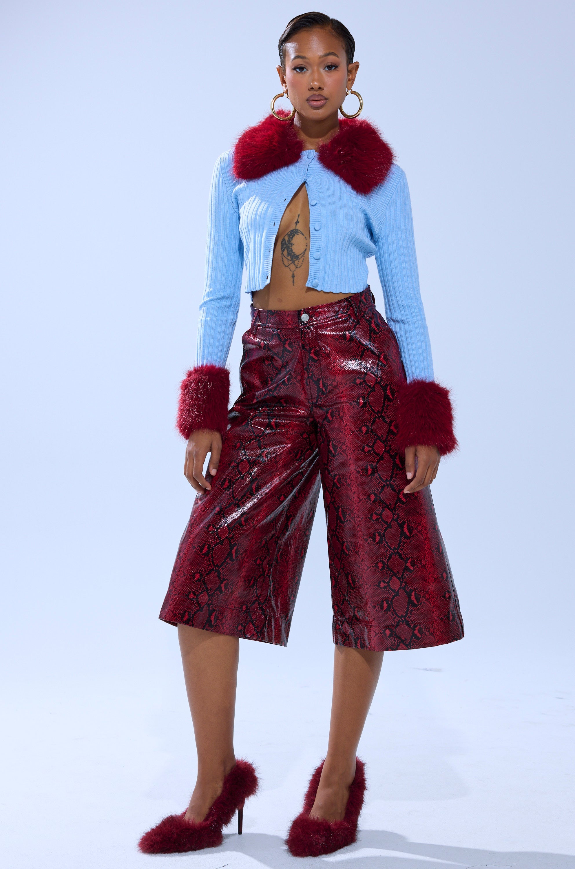 EXTRA IS MY MIDDLE NAME CARDIGAN WITH FUR