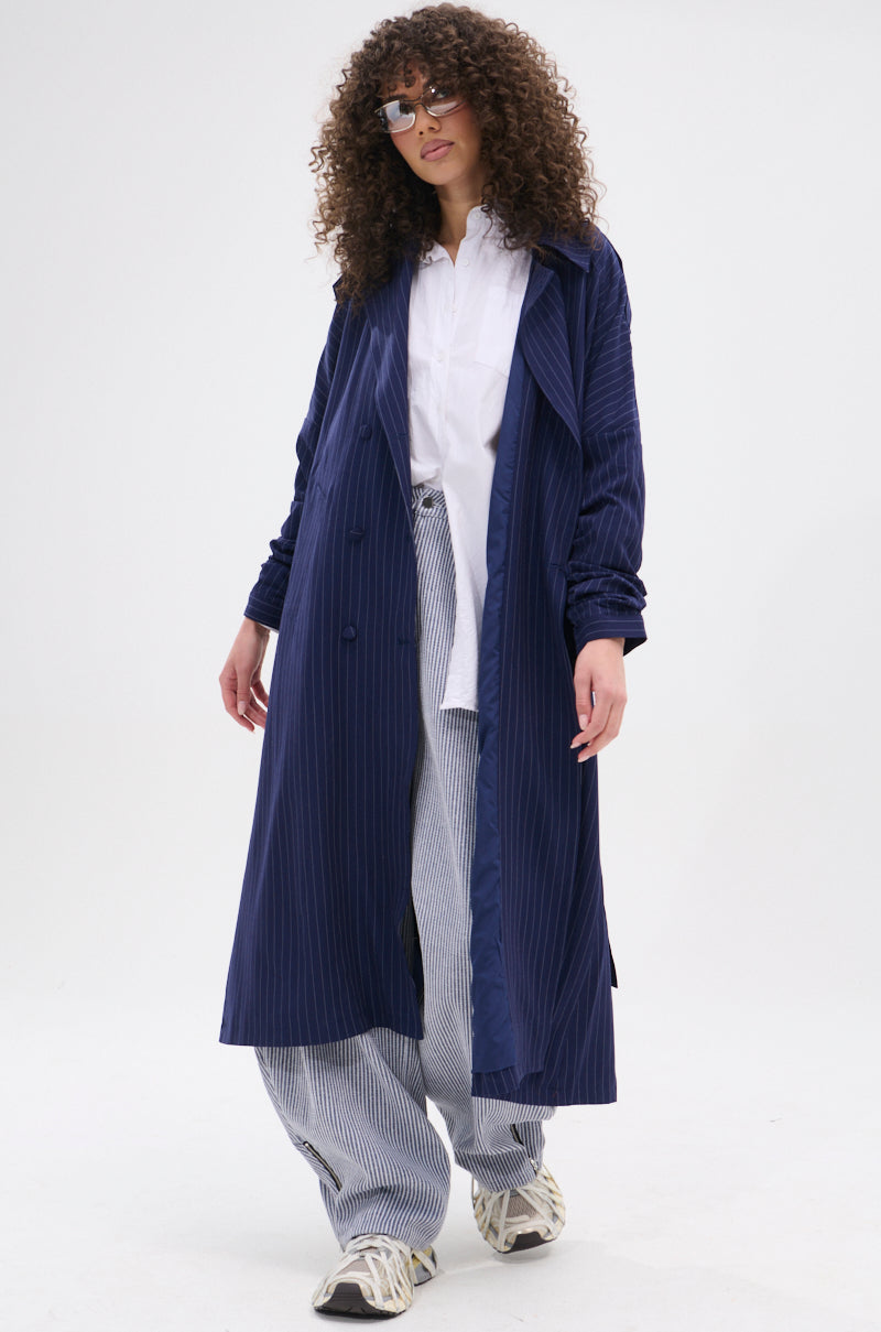 HARLEM PINSTRIPE TRENCH