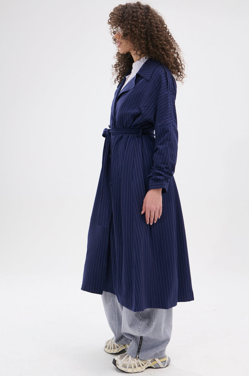 HARLEM PINSTRIPE TRENCH