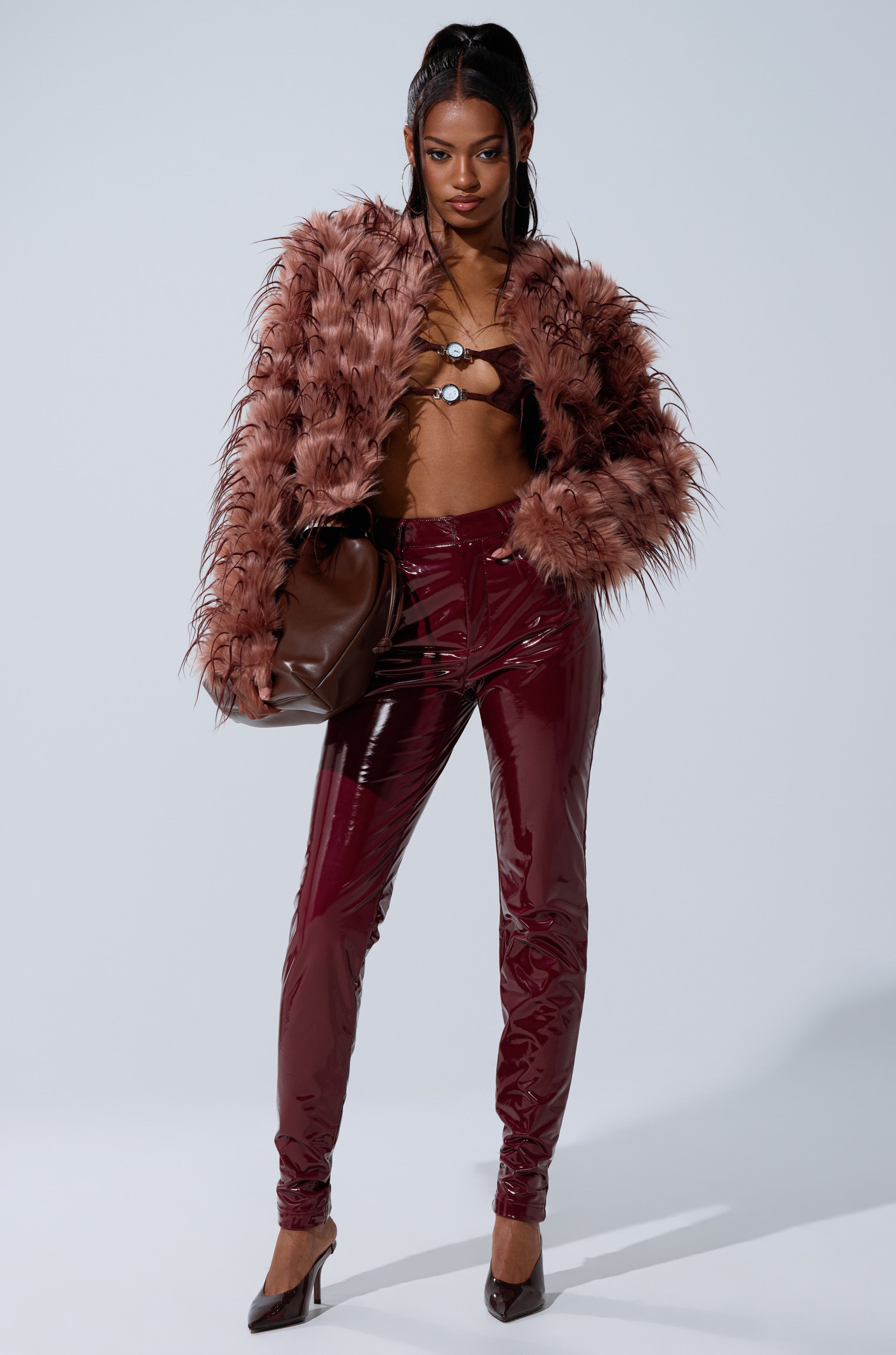 ON FIRE FAUX LEATHER LEGGING