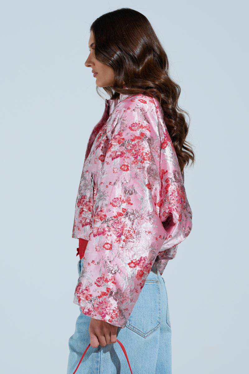 SWEET DISPOSITION BROCADE BOMBER