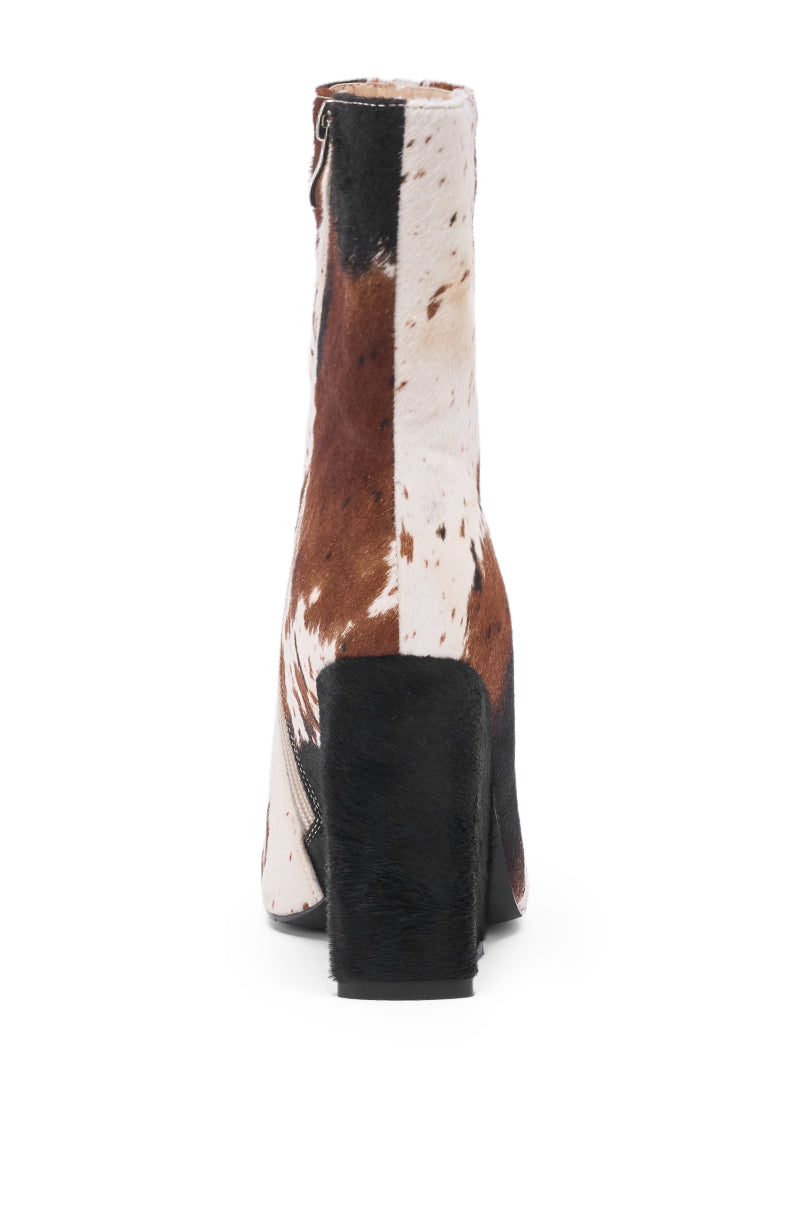 AZALEA WANG KIENNA COW CHUNKY BOOTIE