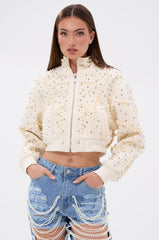 GOODIE TWO SHOES EMBELLISHED BOMBER