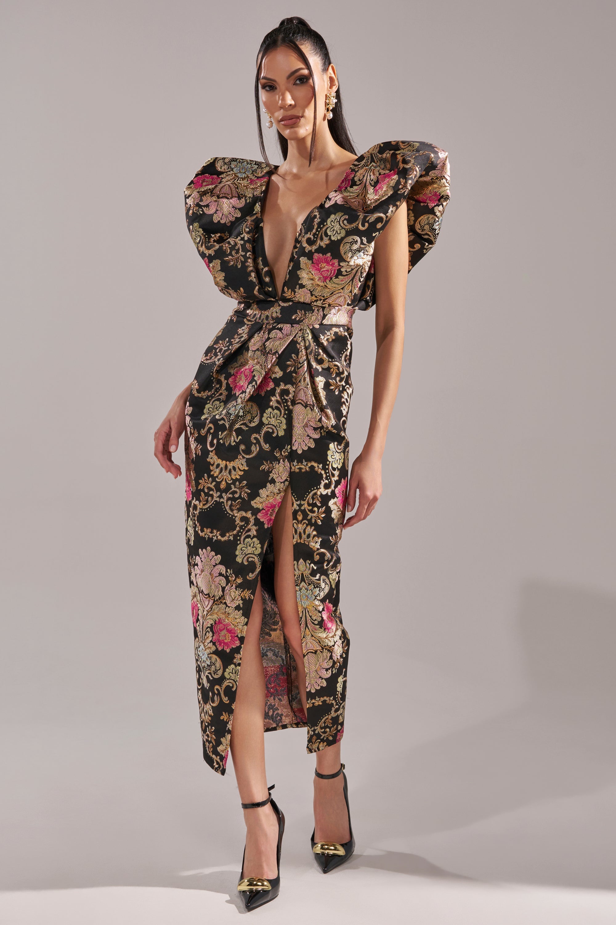 BEST DRESSED BROCADE MAXI DRESS