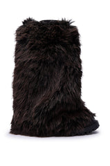 AZALEA WANG LISBOA BROWN FUR FOLD OVER BOOT