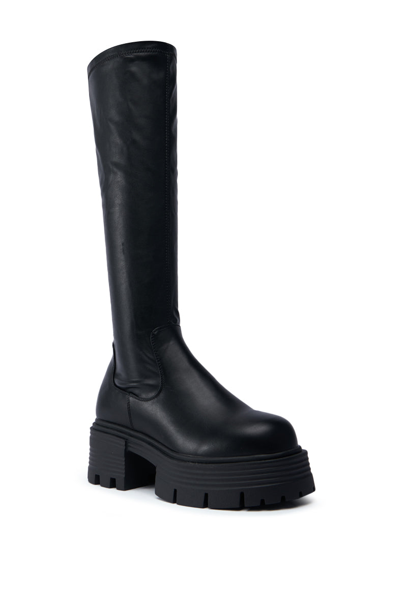 SLIM FIT AZALEA WANG LYNX BOOT WITH 4 WAY STRETCH IN BLACK