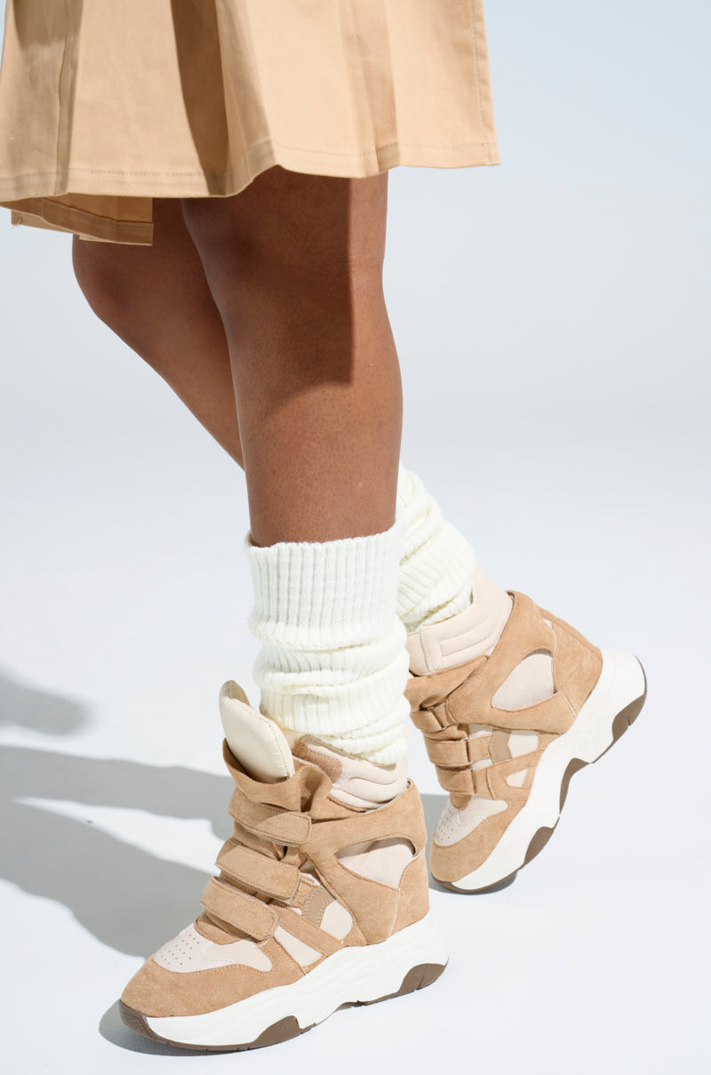 MARANTO TAUPE WEDGE SNEAKER