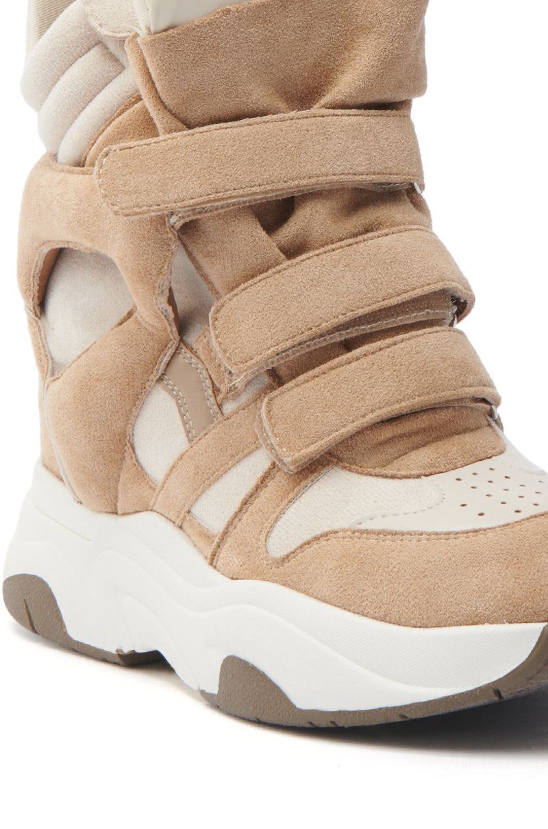 MARANTO TAUPE WEDGE SNEAKER