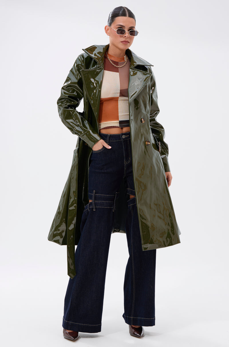 MITICA PATENT TRENCH IN OLIVE