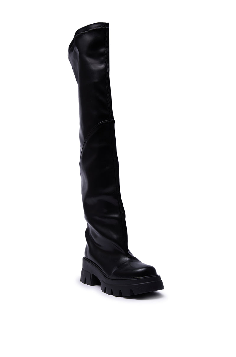AZALEA WANG RONAN BLACK SLOUCH BOOT