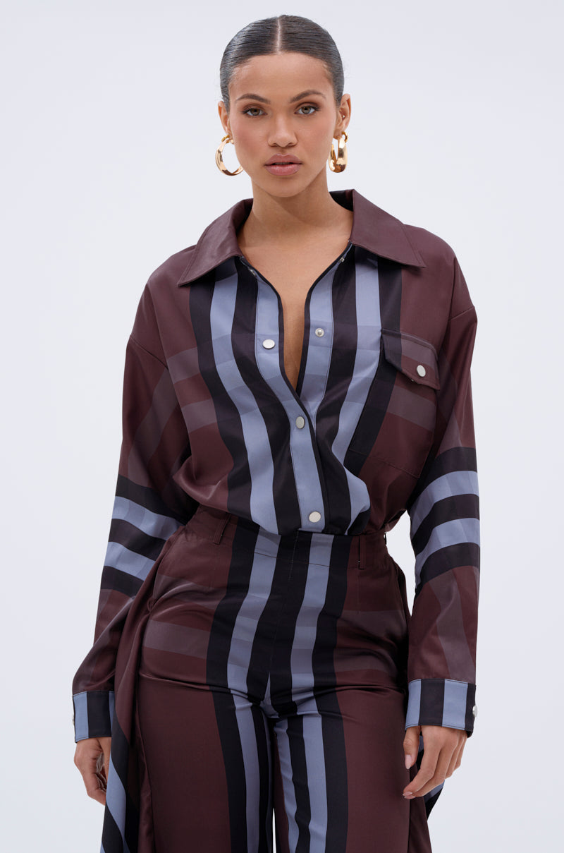 LUXURY LIFE PLAID BUTTON DOWN