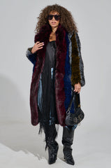 SHIGO FAUX FUR TRENCH