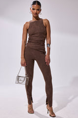 CHOCOLATE HEAVEN SUEDE LEGGING