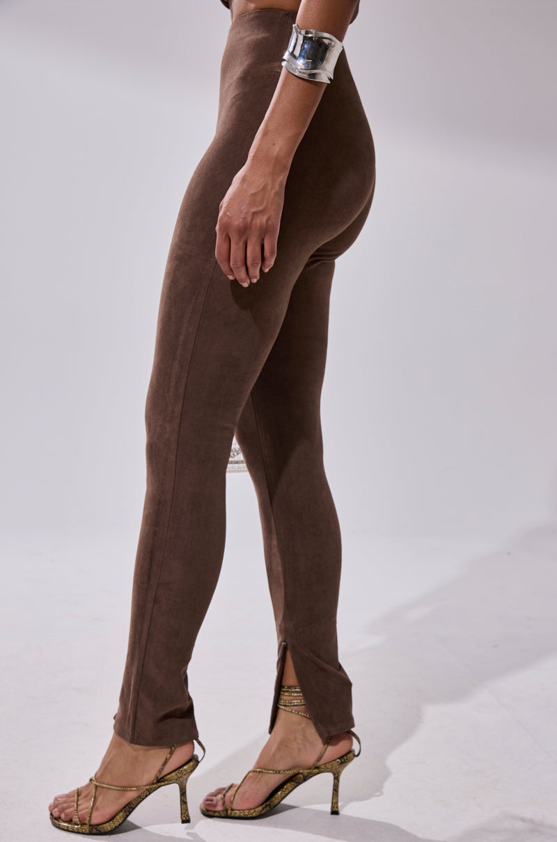 CHOCOLATE HEAVEN SUEDE LEGGING