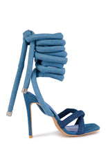 ASTRID DENIM LACE UP SANDAL