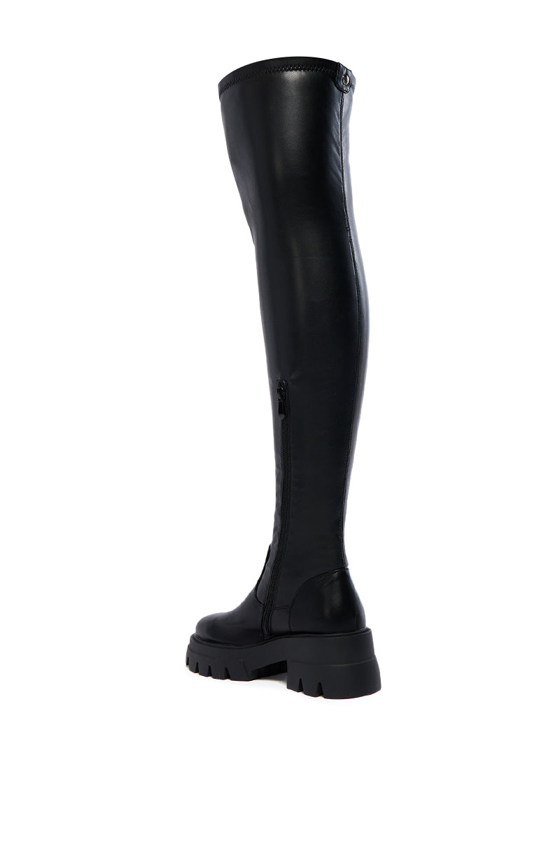 AZALEA WANG LIVINIA BLACK OVER THE KNEE BOOT