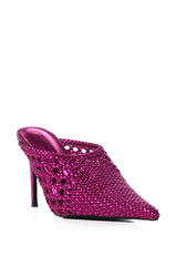 AZALEA WANG MAYLAH FUCHSIA WOVEN DETAIL PUMP