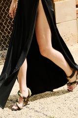 AZALEA WANG MINORU PUFF WEDGE SANDAL IN CAMO