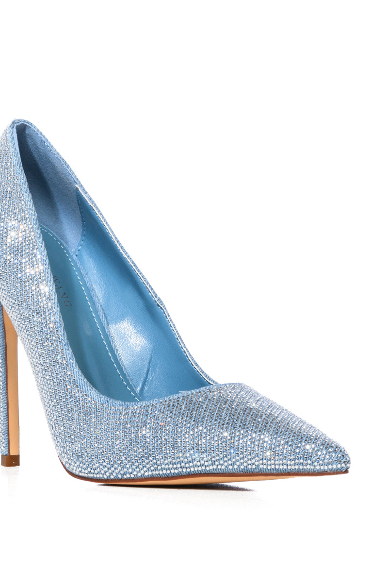 AZALEA WANG SHATHA BLUE SPARKLE PUMP