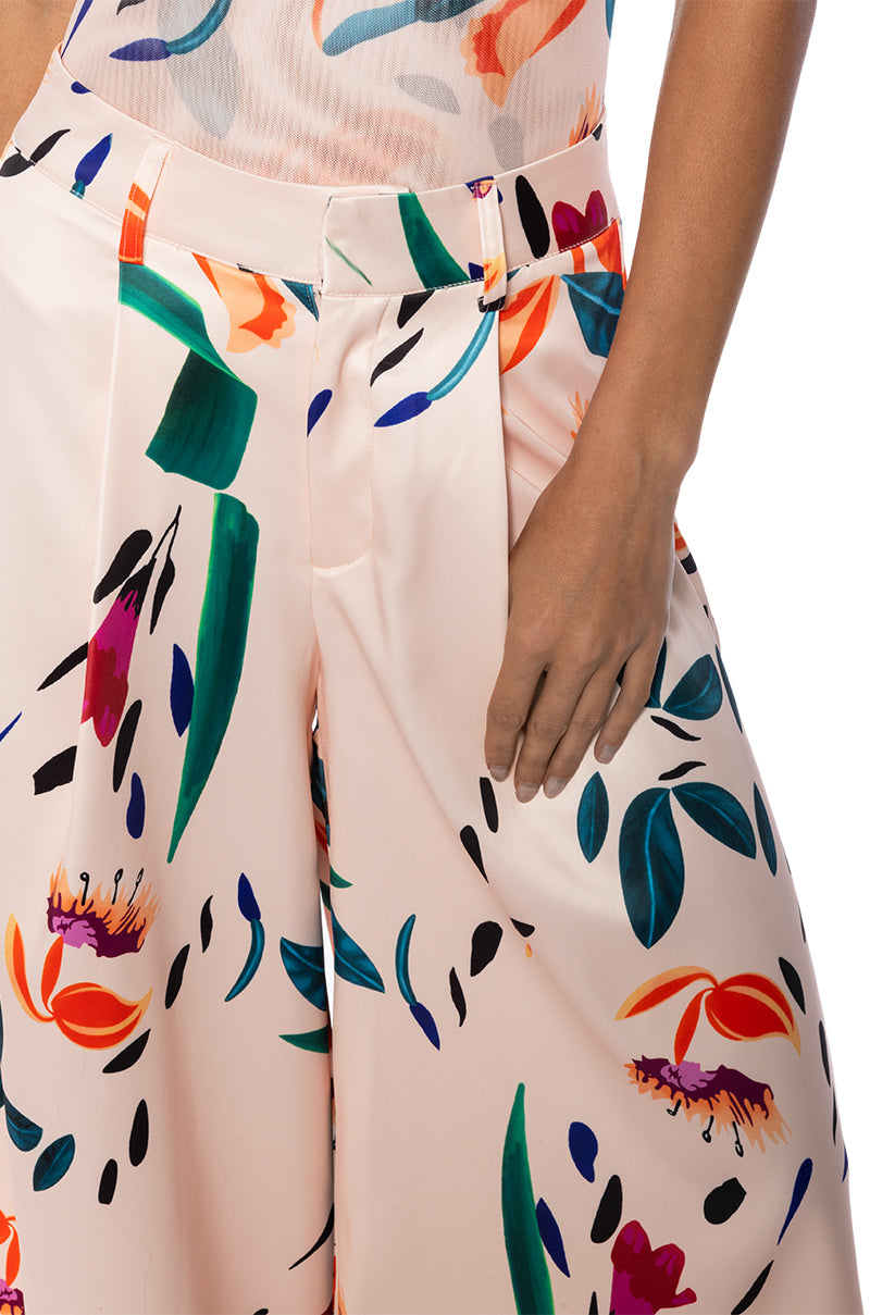 CANDY RAIN SATIN WIDE LEG PANT