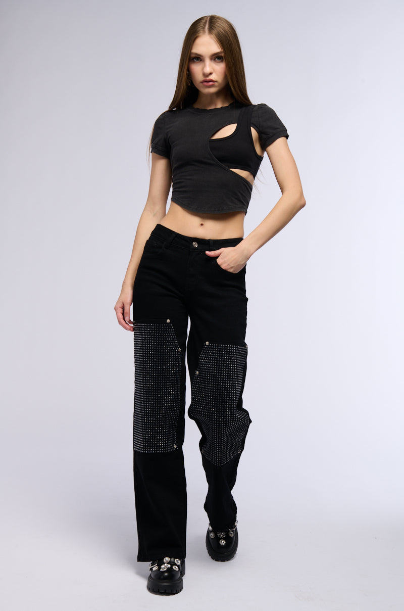 DIFFERENT DIRECTIONS BRA T SHIRT COMBO