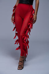 FEELING CUTE BOW LEGGING IN RED