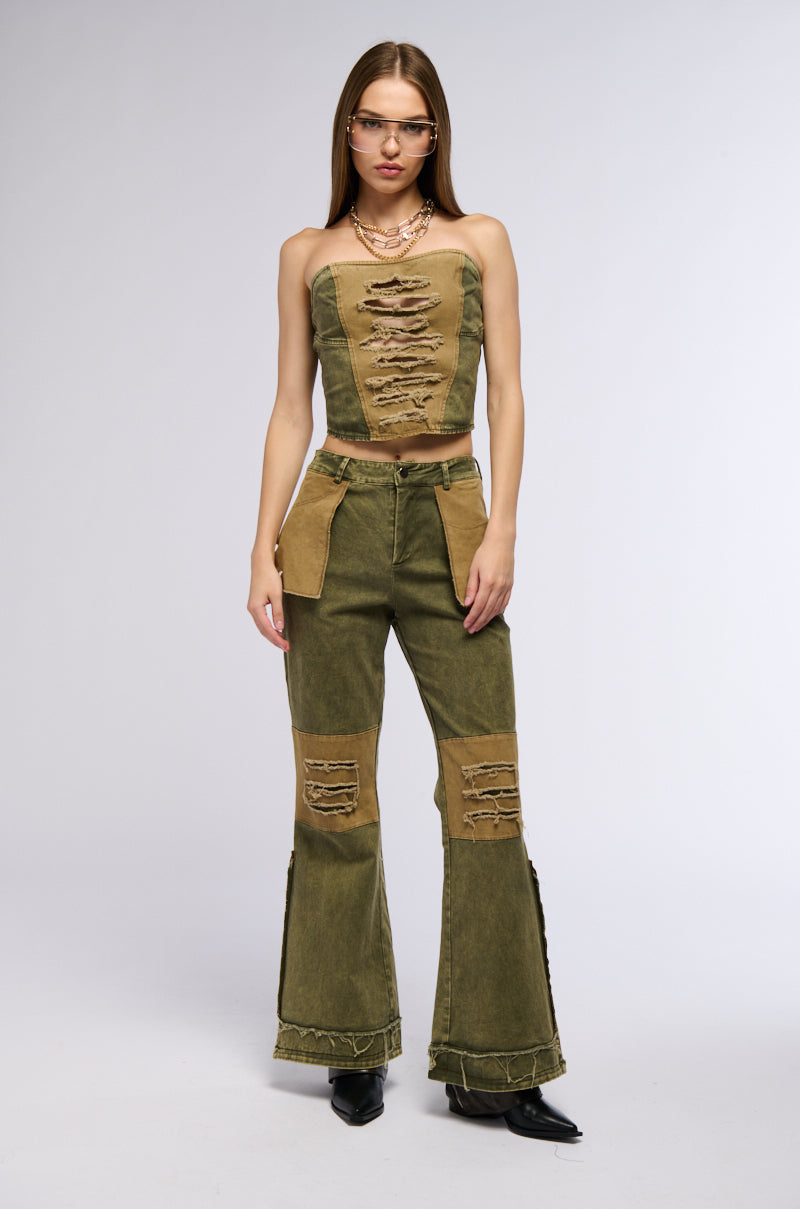 KILL THE LIGHTS DENIM CORSET TOP