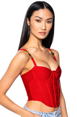 MIAMI MAMI SLEEVELESS KNIT CORSET TOP