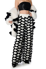 OPAL ALL OVER BOW DETAIL WIDE LEG PANT