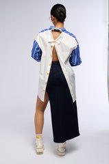 STOP & STARE REVERSIBLE BUTTON DOWN POPLIN SHIRT